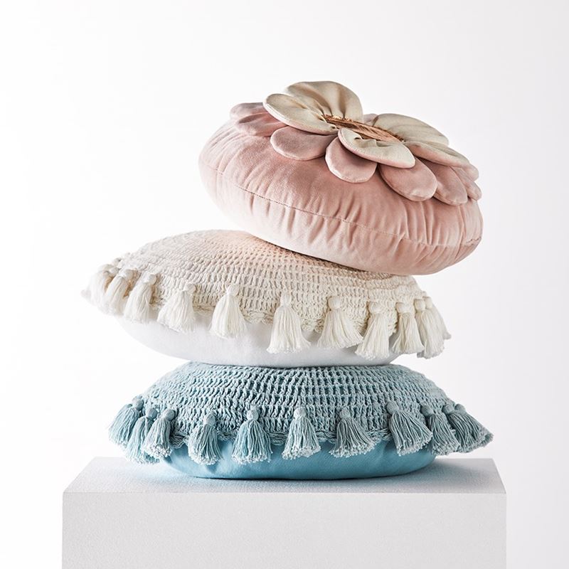 Crochet Sea Foam Cushion  