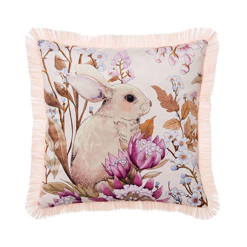 Fleur Harris Bunny Velvet Cushion