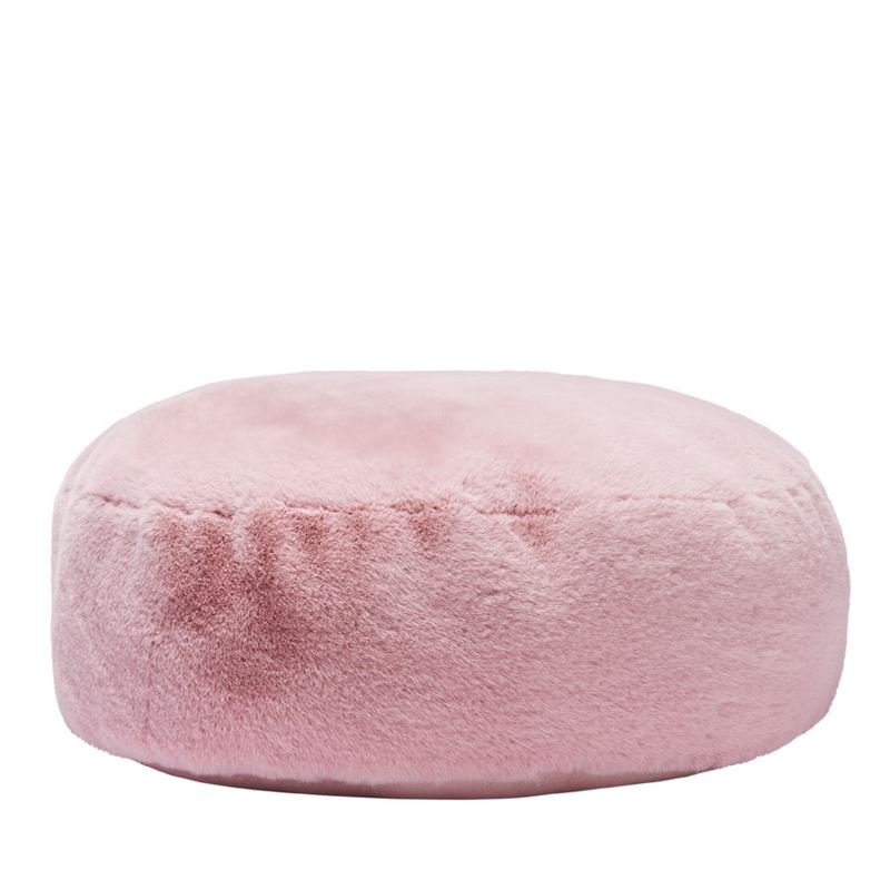 Faux Rabbit Fur Pink Floor Cushion