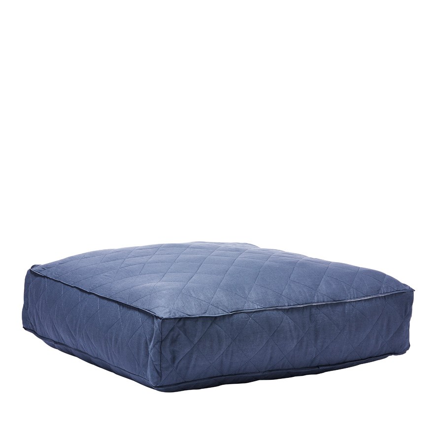 Adairs Kids - Vintage Wash Quilted Denim Floor Cushion | Adairs
