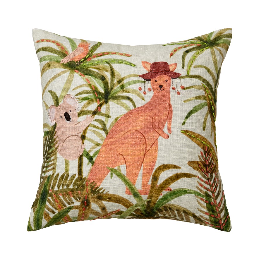 Adairs Kids Textured Cotton Australiana Animals Cushion Adairs