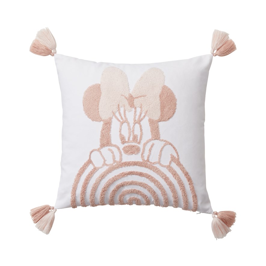 Adairs Kids Disney Pink Peekaboo Minnie Cushion Adairs