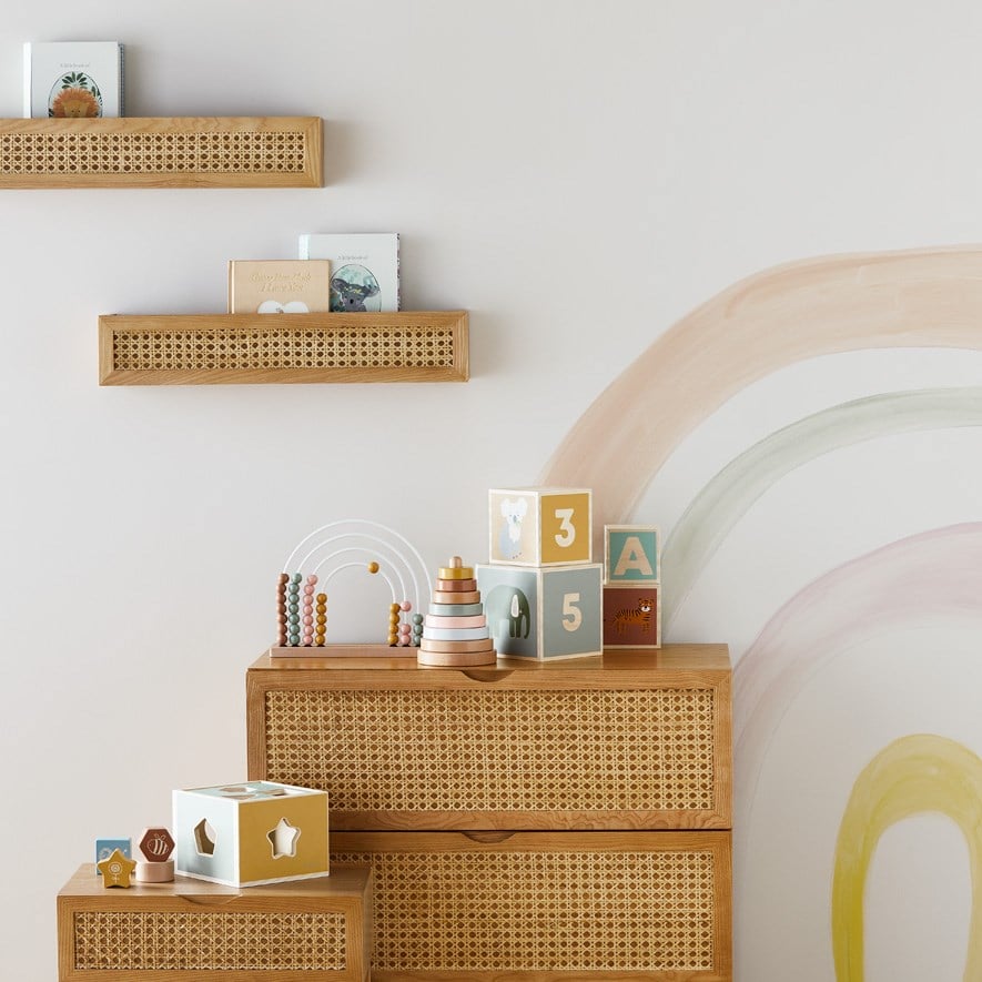 Adairs Baby Arden Rattan Collection Chest of Drawers Home
