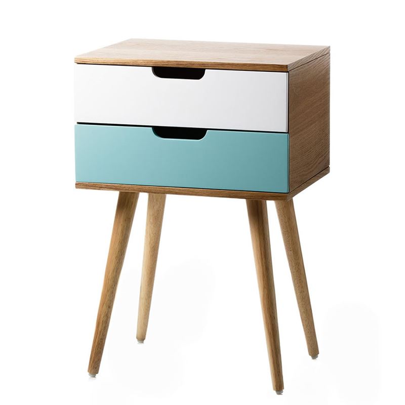 Louis Mint 2 Drawer Side Table