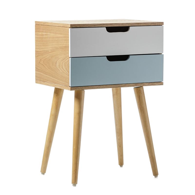 Louis 2 Drawer Side Table Pale Blue 