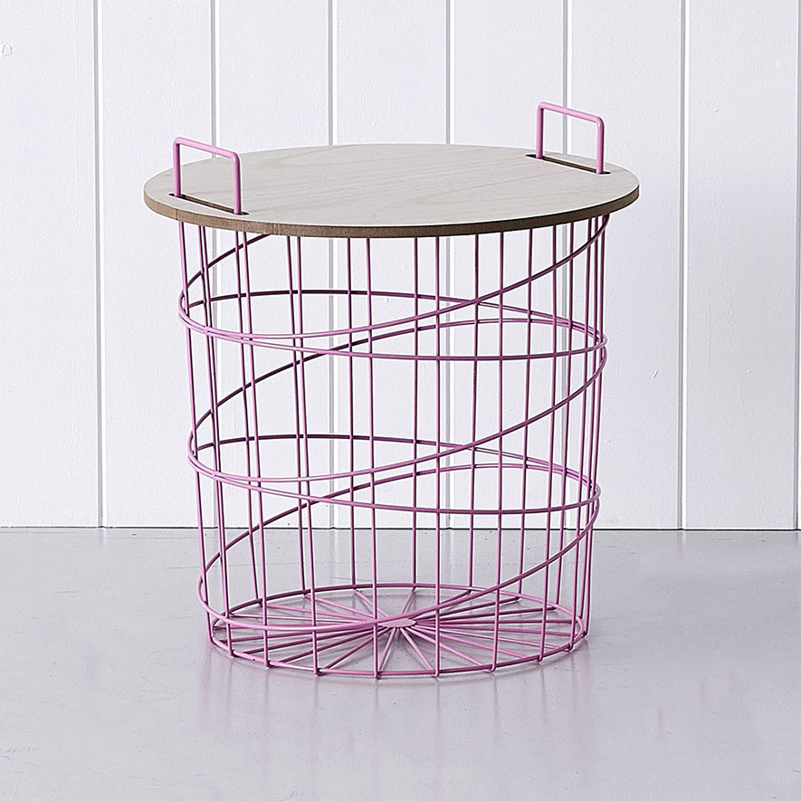 Adairs Kids - Lulu Wire Side Table Pink | Adairs