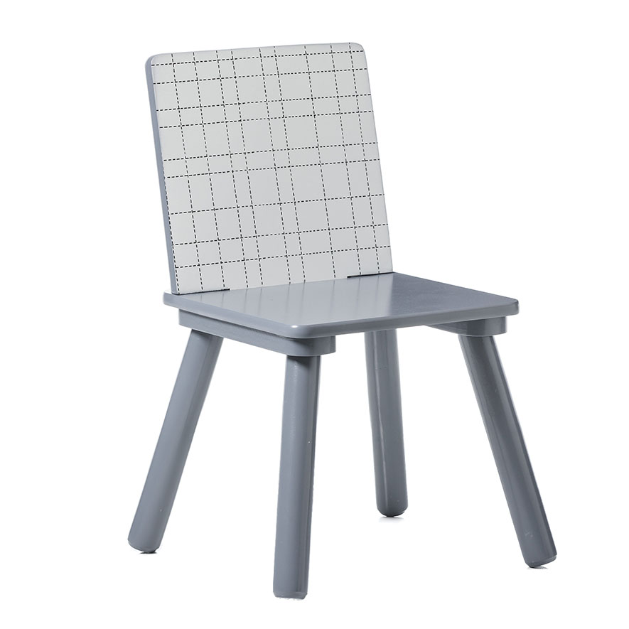 Adairs Kids Beckett Chair Grey Grid Adairs