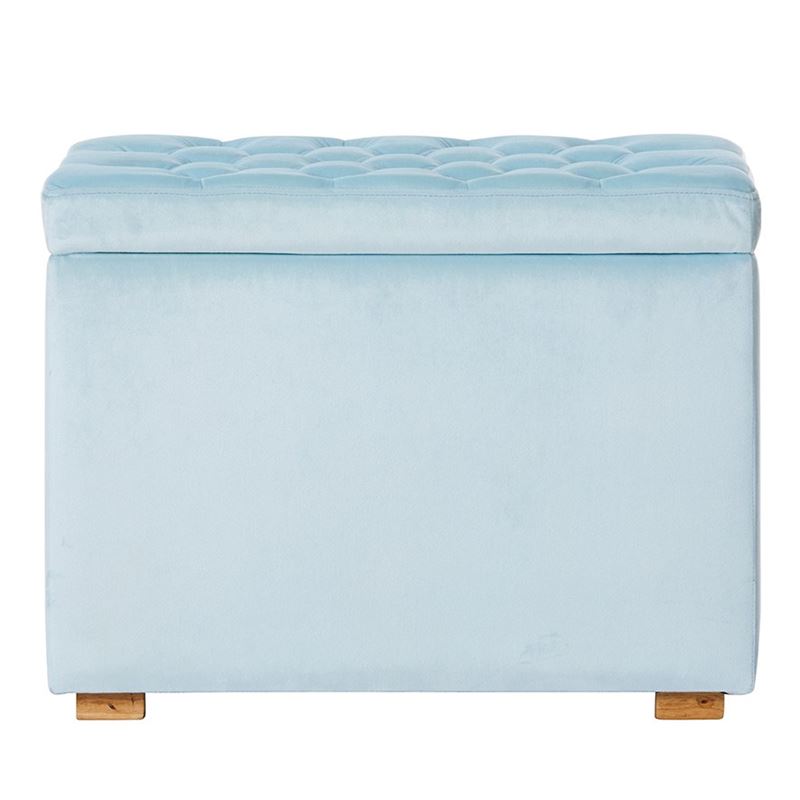 Valentina Velvet Ice Blue Blanket Box