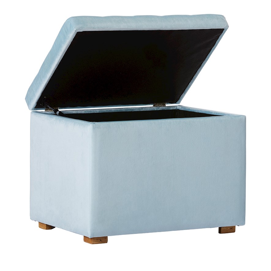 Adairs Kids Valentina Velvet Ice Blue Blanket Box Adairs