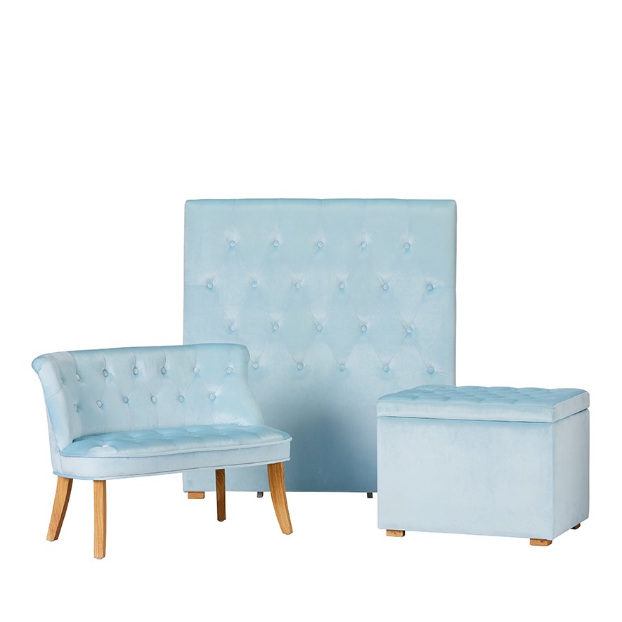 Adairs Kids Valentina Velvet Ice Blue Blanket Box Adairs