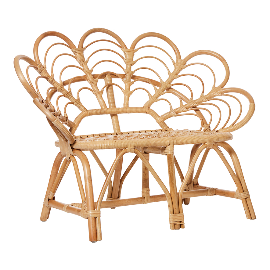Adairs Kids - Oasis Rattan 2 Seater Chair Honey | Adairs