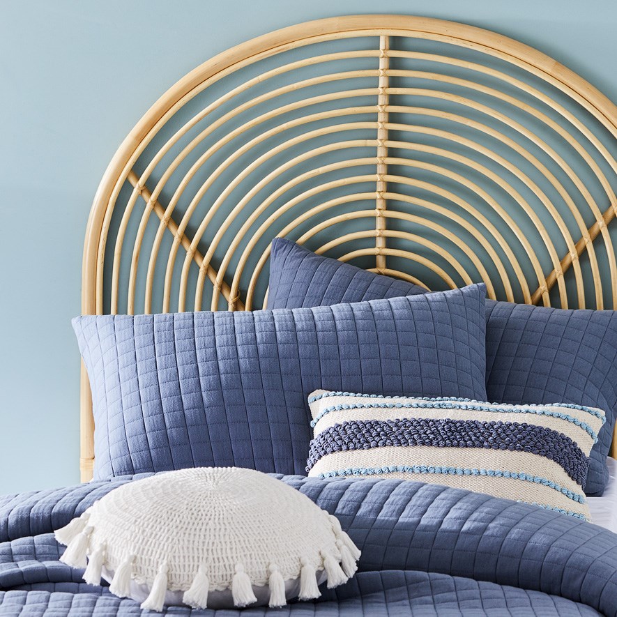 Adairs Kids Brighton Natural Rattan Bedhead Adairs