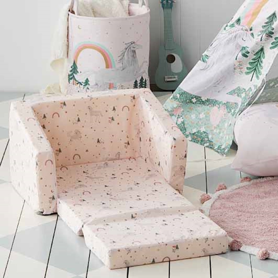 Adairs Kids I Believe in Unicorns Flip Out Sofa Adairs