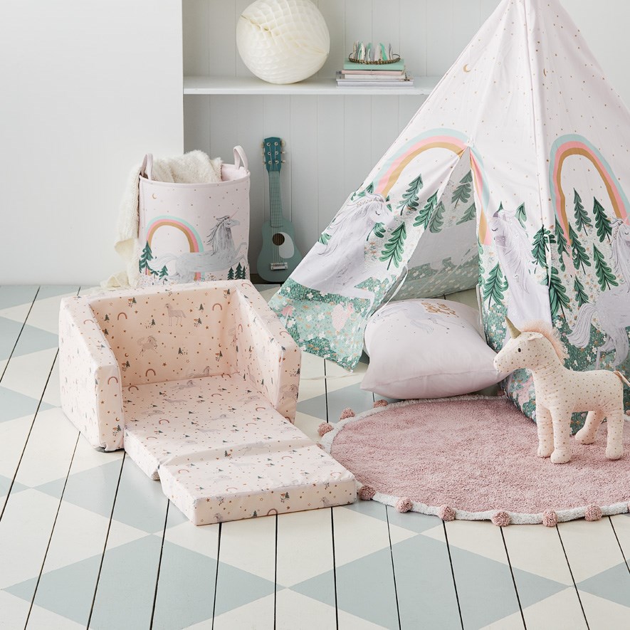 I Believe in Unicorns Flip Out Sofa Flip Out Sofa Adairs Kids
