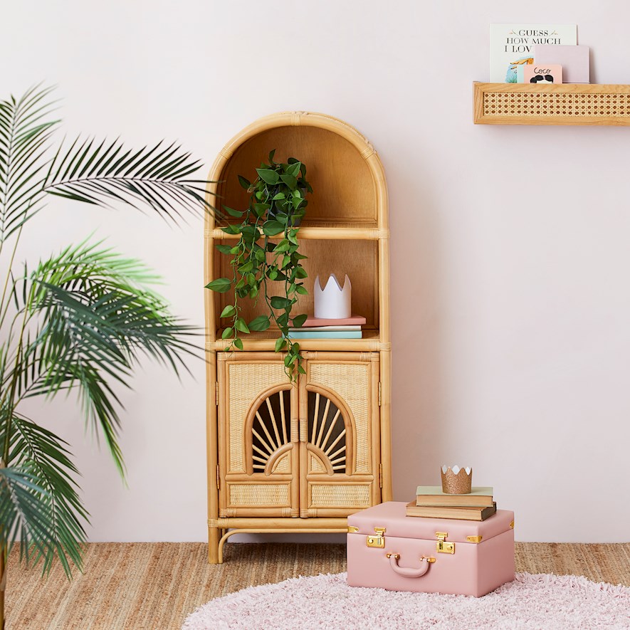Adairs Kids Byron Rattan Natural Bookshelf Kids Furniture Adairs