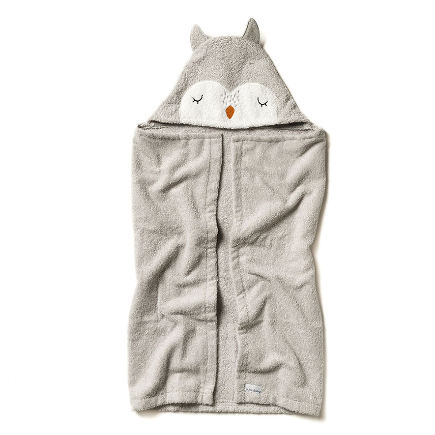 Adairs Baby Owl Hooded Towel Adairs