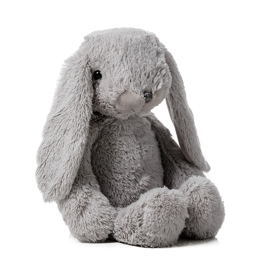 Snuggle chums grey best sale rabbit