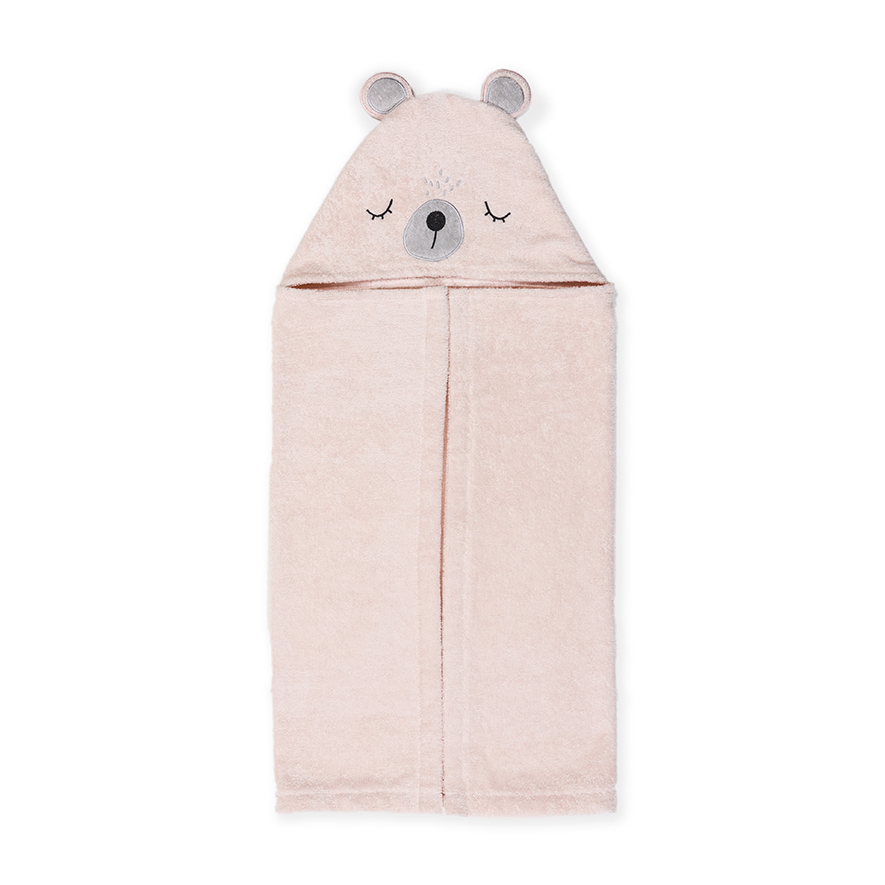 Adairs Baby Pink Bear Hooded Towel Adairs