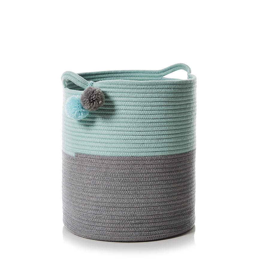 Adairs Baby Remi Rope Baskets Aqua Adairs