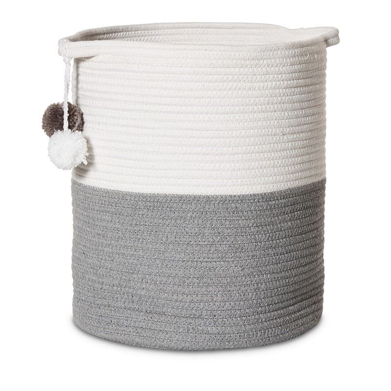 Remi Grey & White Rope Basket