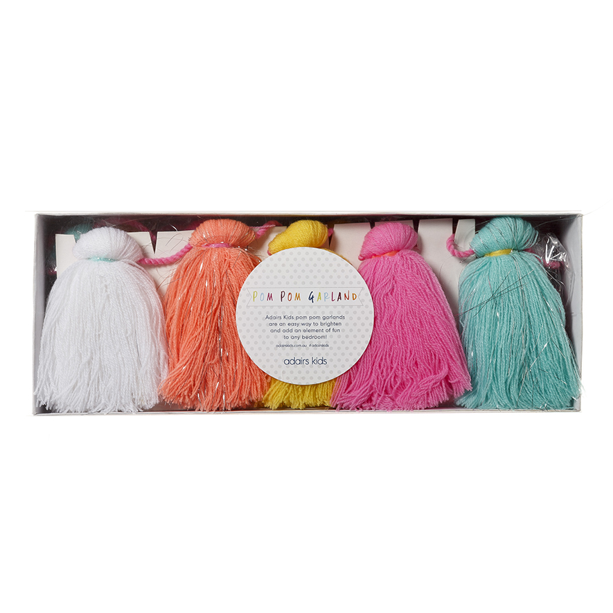 Adairs Kids Brights Pom Pom Tassel Garland Adairs