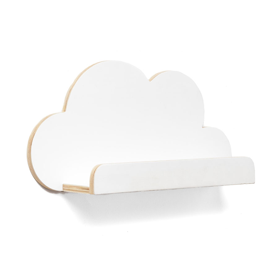 Adairs Kids Cloud Shaped Ply Shelf White Adairs