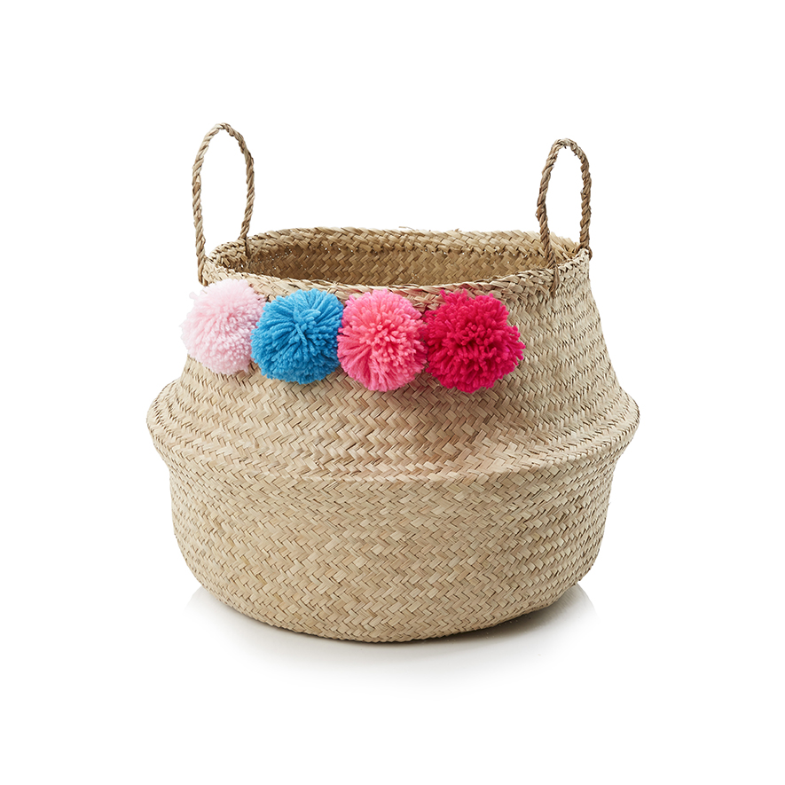 Adairs Kids Pom Pom Baskets Multi Adairs