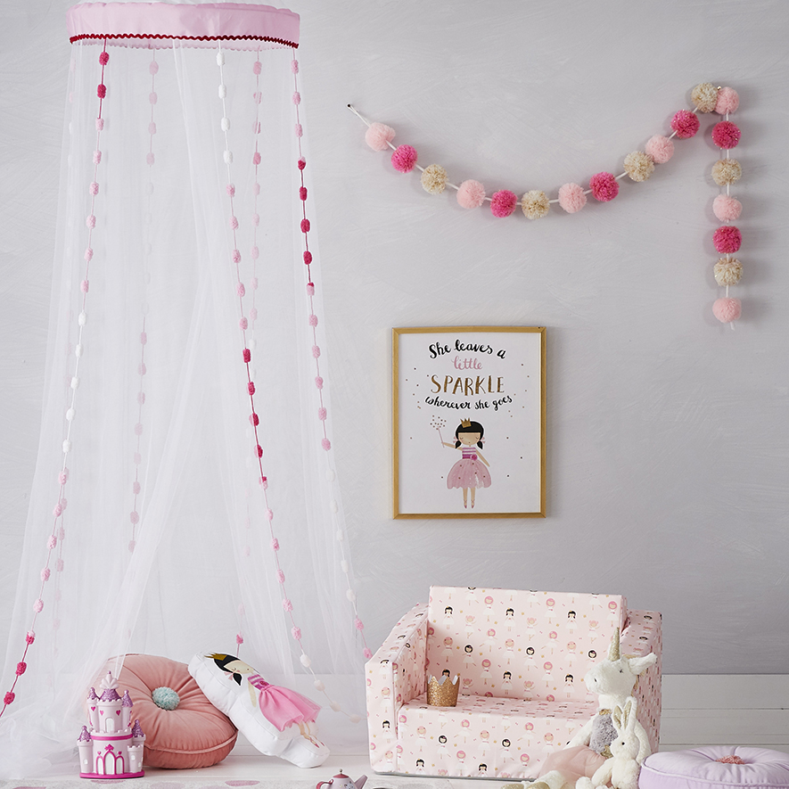 Adairs Kids Princess Canopy White Adairs