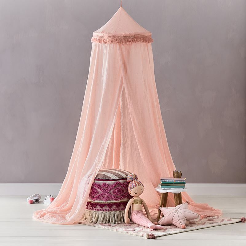 Vintage Pink Tassel Canopy