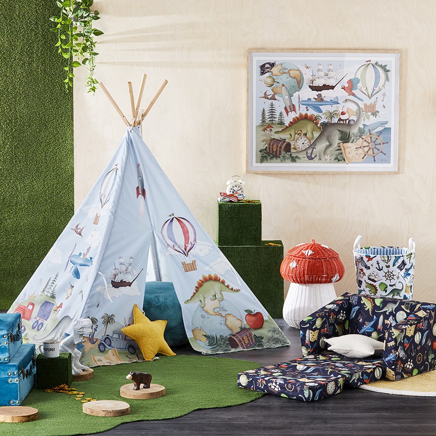 Adairs Kids Fleur Harris Adventureland Teepee Gifts & Toys Adairs