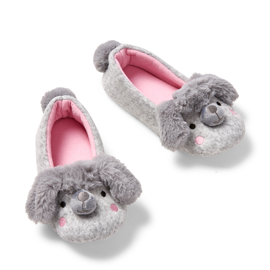 Adairs Kids Kids Poodle Slippers Adairs