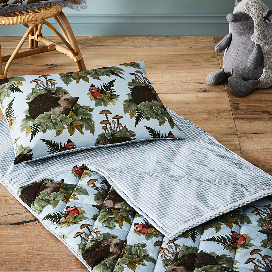 Adairs Kids Fleur Harris Hedgehog Sleeping Bag Adairs