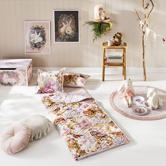Fleur Harris Woodland Pink Sleeping Bag 