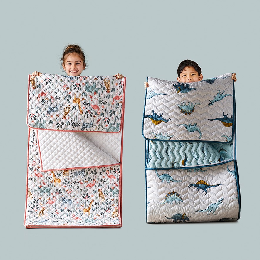 Adairs Kids Jungle Parade Cotton Bamboo Sleeping Bag Adairs