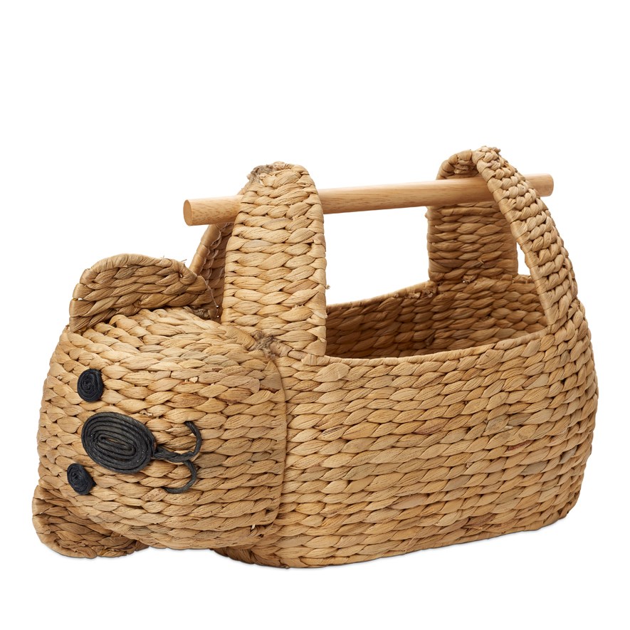 Adairs Kids - Kids Bear Natural Storage Basket, Kids Storage