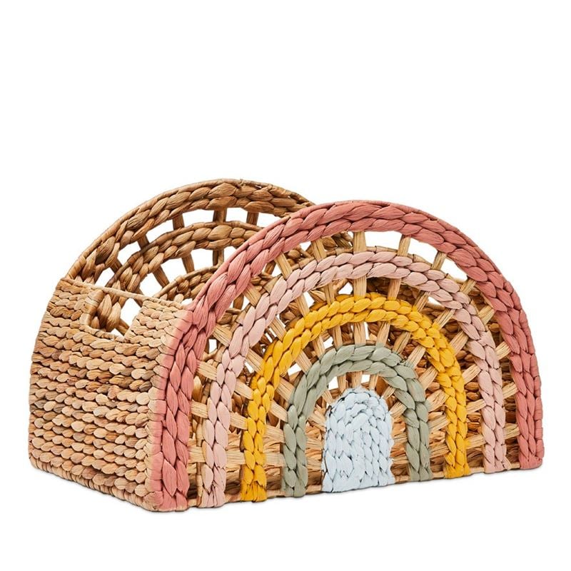 Painted Rainbow Storage Basket