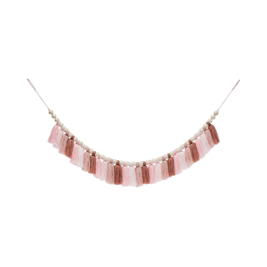 Adairs Kids Designer Pinks Tassel & Timber Garland Adairs
