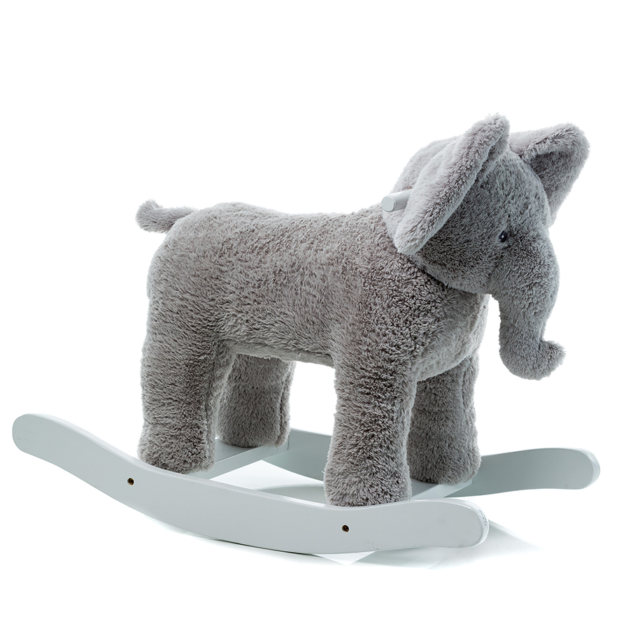 Adairs Baby Cuddle Toy Rocking Animal Grey Elephant Adairs