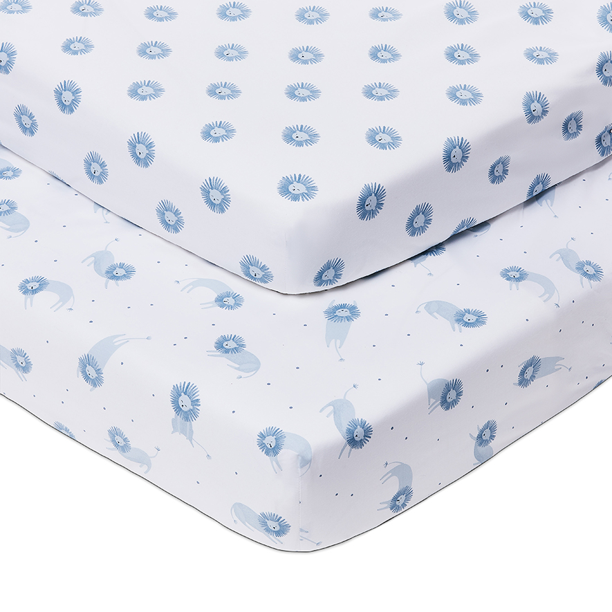 Adairs Baby Baby Animal Cotton Lion Fitted Sheet Range Adairs