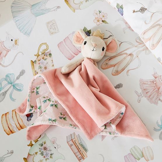 Fleur Harris Princess Maisie Mouse Blush Baby Comforter