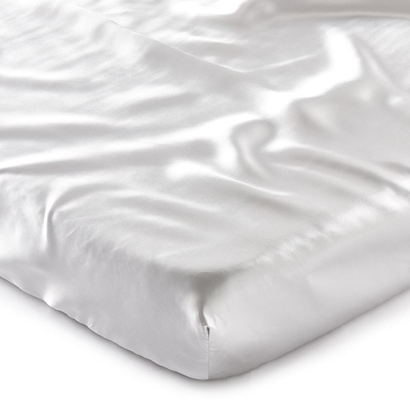 Pure Silk Baby Soft Silver Cot Fitted Sheet