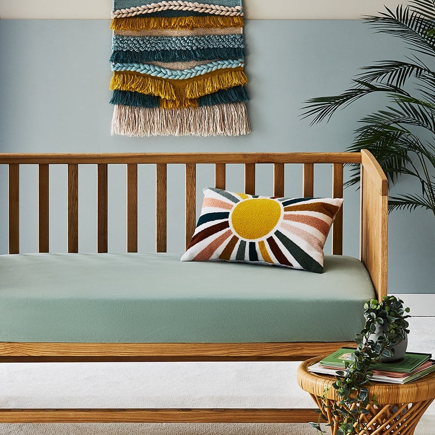 Adairs Baby Cotton Jersey Ivy Green Fitted Sheet Set 2 Pack Adairs