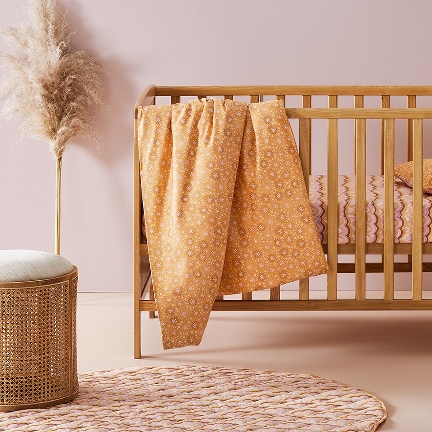 Adairs Baby Miimi + Jiinda Yillah Pink Cot Quilt Cover Set Adairs