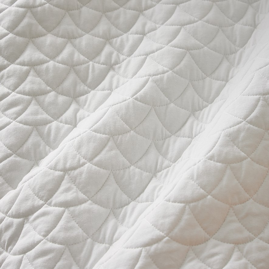 Adairs Baby Frankie Jersey White Quilted Cot Quilt Cover Set Adairs