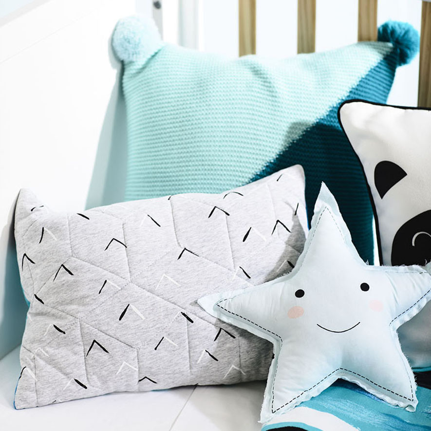 Adairs Kids Archie Jersey Quilted Cot Quilt Cover Set Adairs