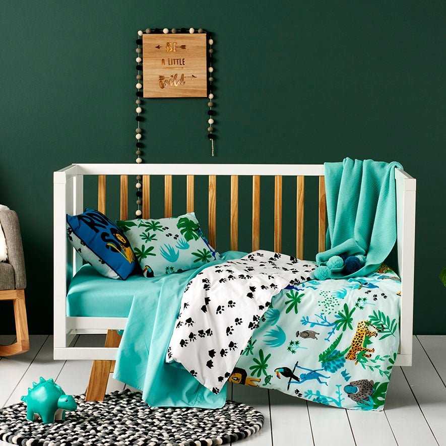 Adairs Kids Jungle Safari Cot Quilt Cover Set Adairs