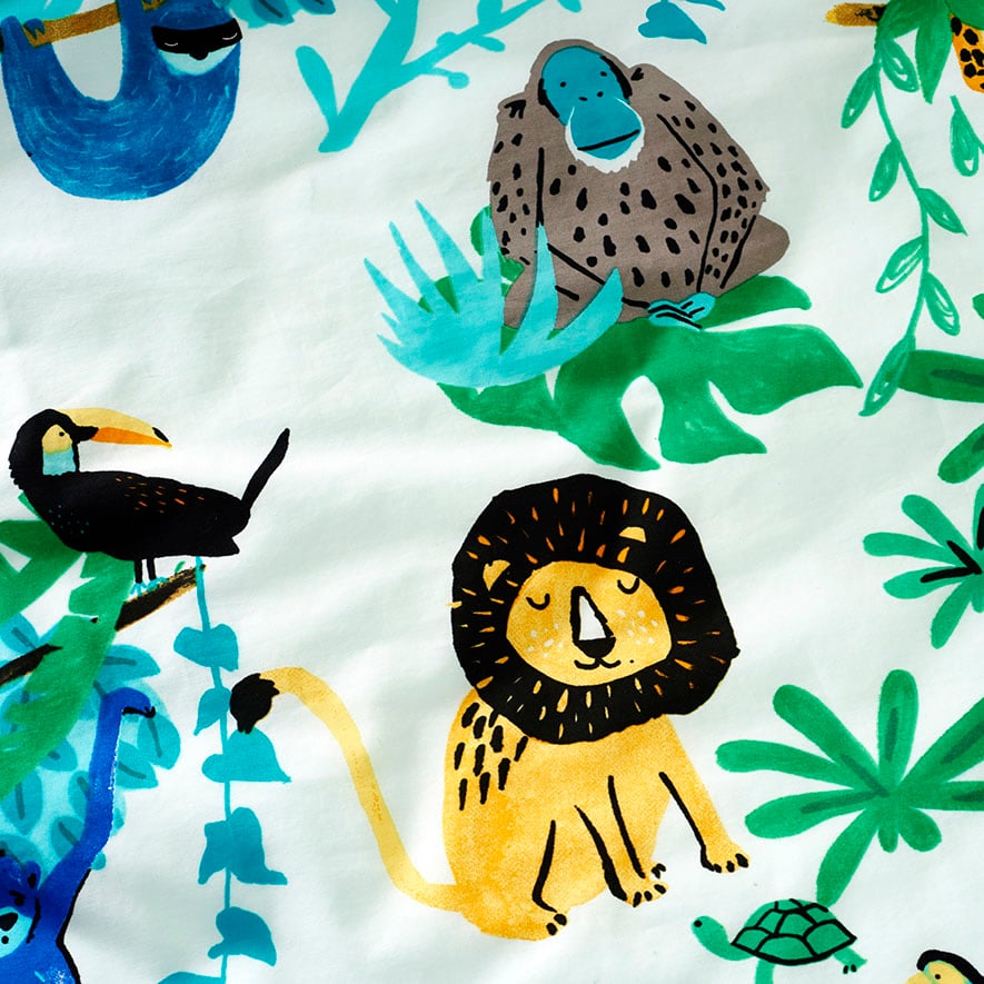 Adairs Kids Jungle Safari Cot Quilt Cover Set Adairs