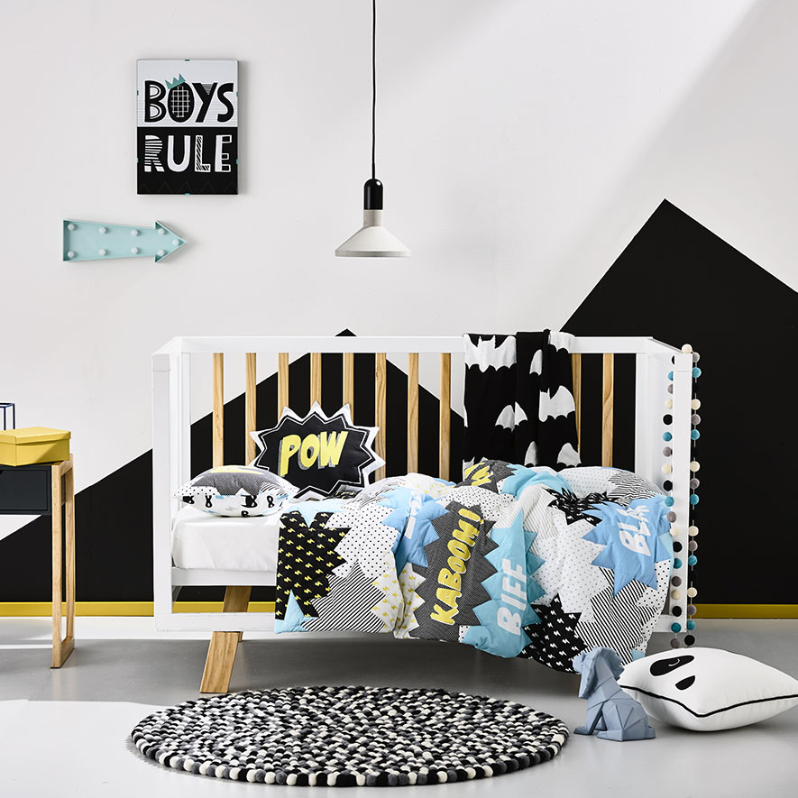 Adairs Kids Kaboom Cot Quilt Cover Set Adairs