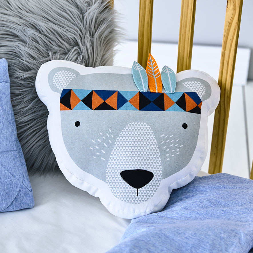 Adairs Kids Harvie Jersey Cot Quilt Cover Set Blue