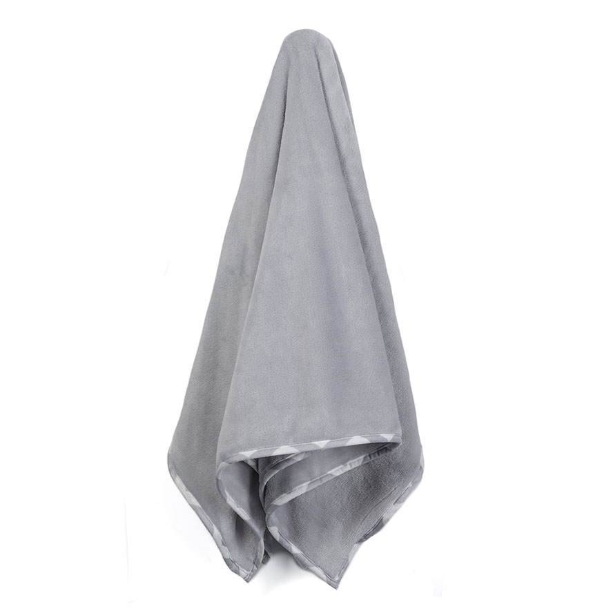 Adairs Kids Ollie Ultra Soft Blanket Cot Pale Grey Adairs